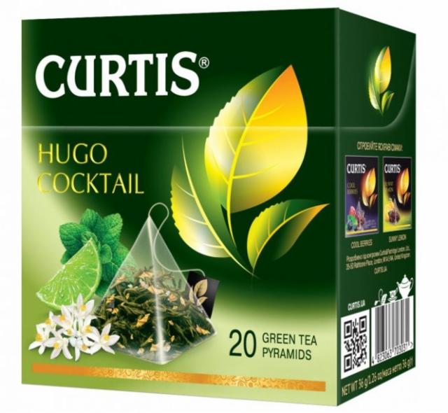 Фото - Чай зелений листовий з м'ятою, цедрою цитрусових, пелюстками квітів, ароматом лайма і квітами бузини Hugo Cocktail Curtis