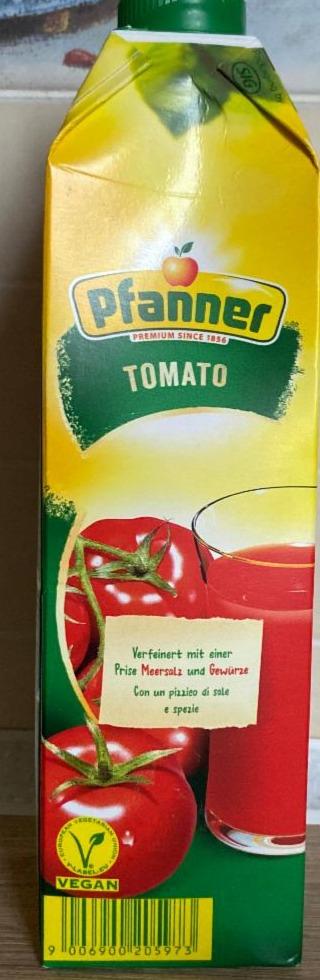 Фото - Сік томатний 100% Томатний сік із концентрованого томатного пюре підсолений Pfanner