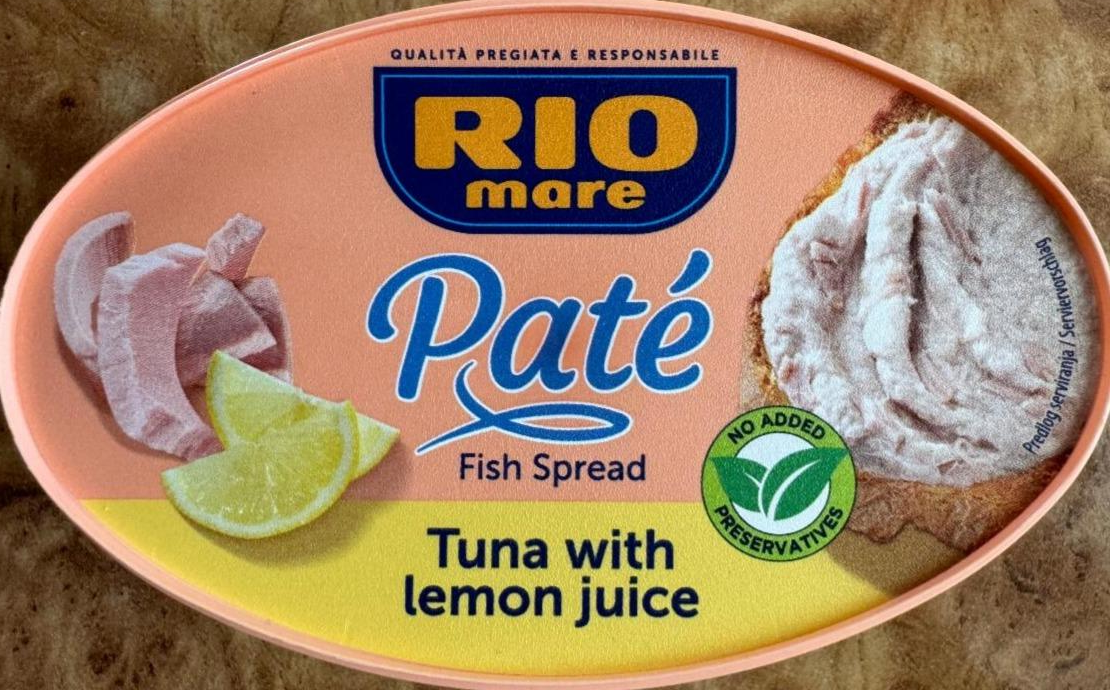 Фото - Pate Tuna with lemon juice Rio mare