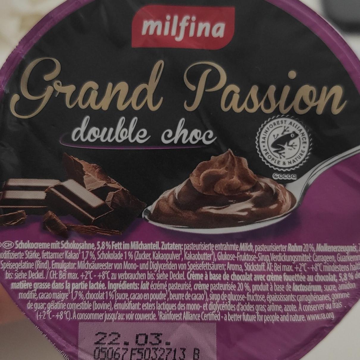 Фото - Пудинг подвійний шоколад Grand Passion Milfina