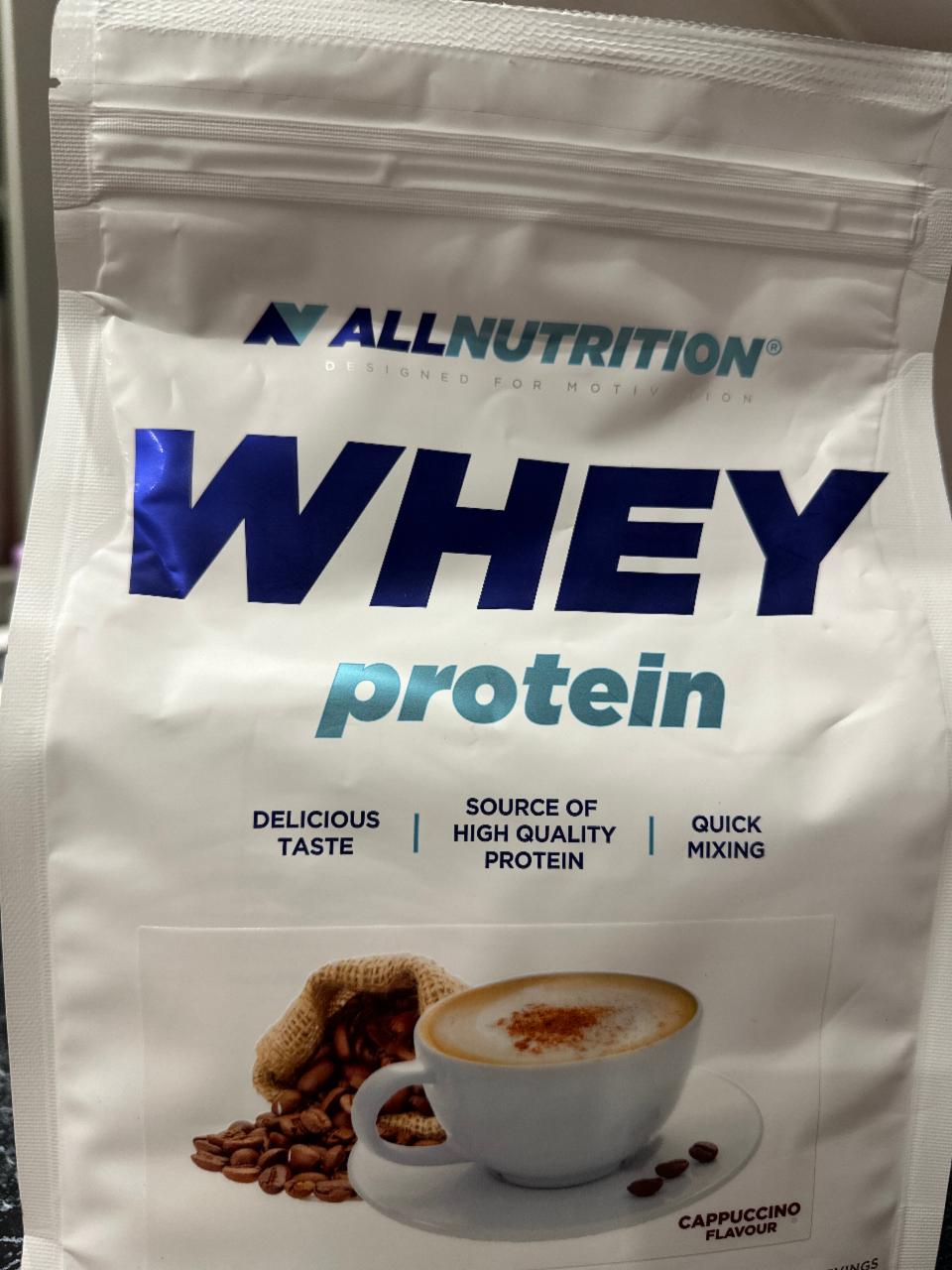 Фото - Протеїн зі смаком капучіно Whey Protein AllNutrition