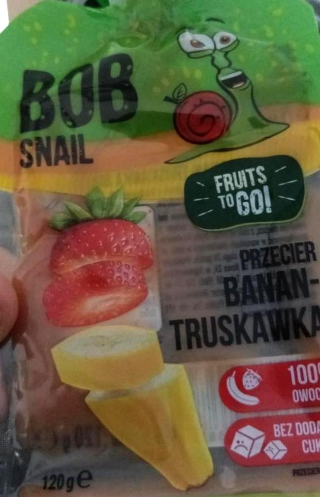 Фото - Пюре фруктове Смузі Банан-полуниця Равлик Боб Bob Snail