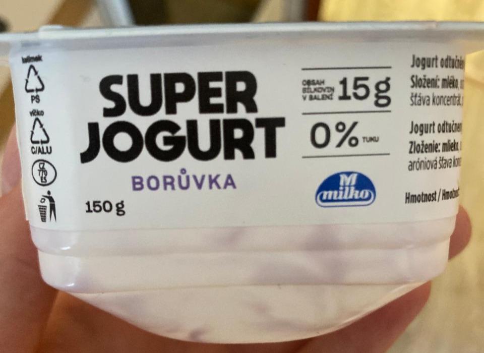Фото - Super jogurt borůva 0% Milko
