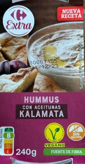 Фото - Hummus con aceitunas kalamata Carrefour Extra