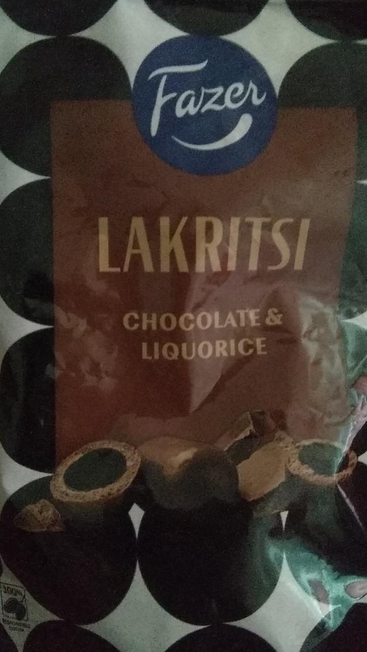 Фото - Цукерки Lakritsi Chocolate & Liquorice Fazer