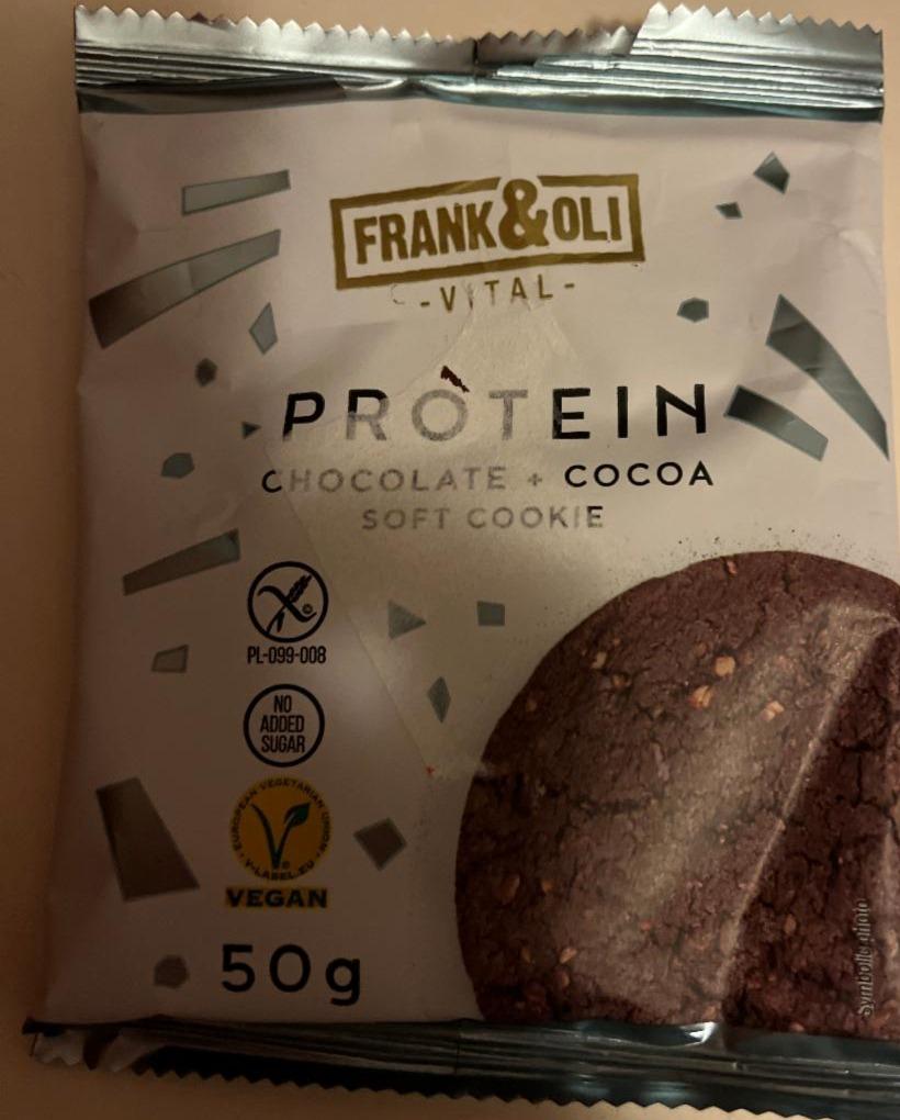 Фото - Protein chocolate cocoa soft cookie Frank&Oli