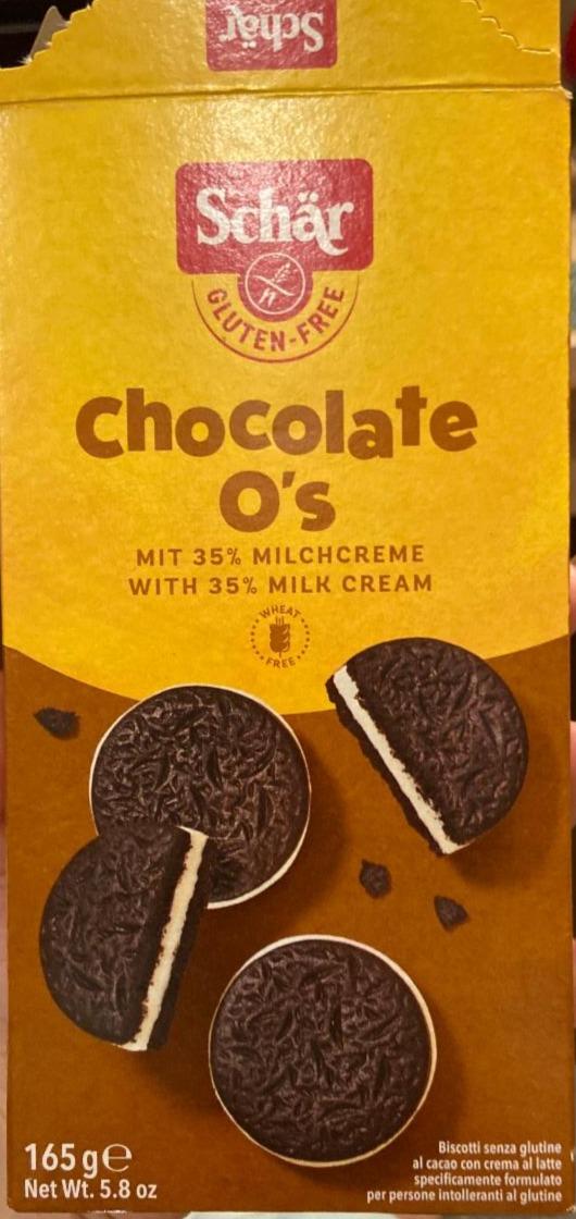 Фото - Печиво з молочним кремом без глютену Milk Cream Chocolate O's Schar