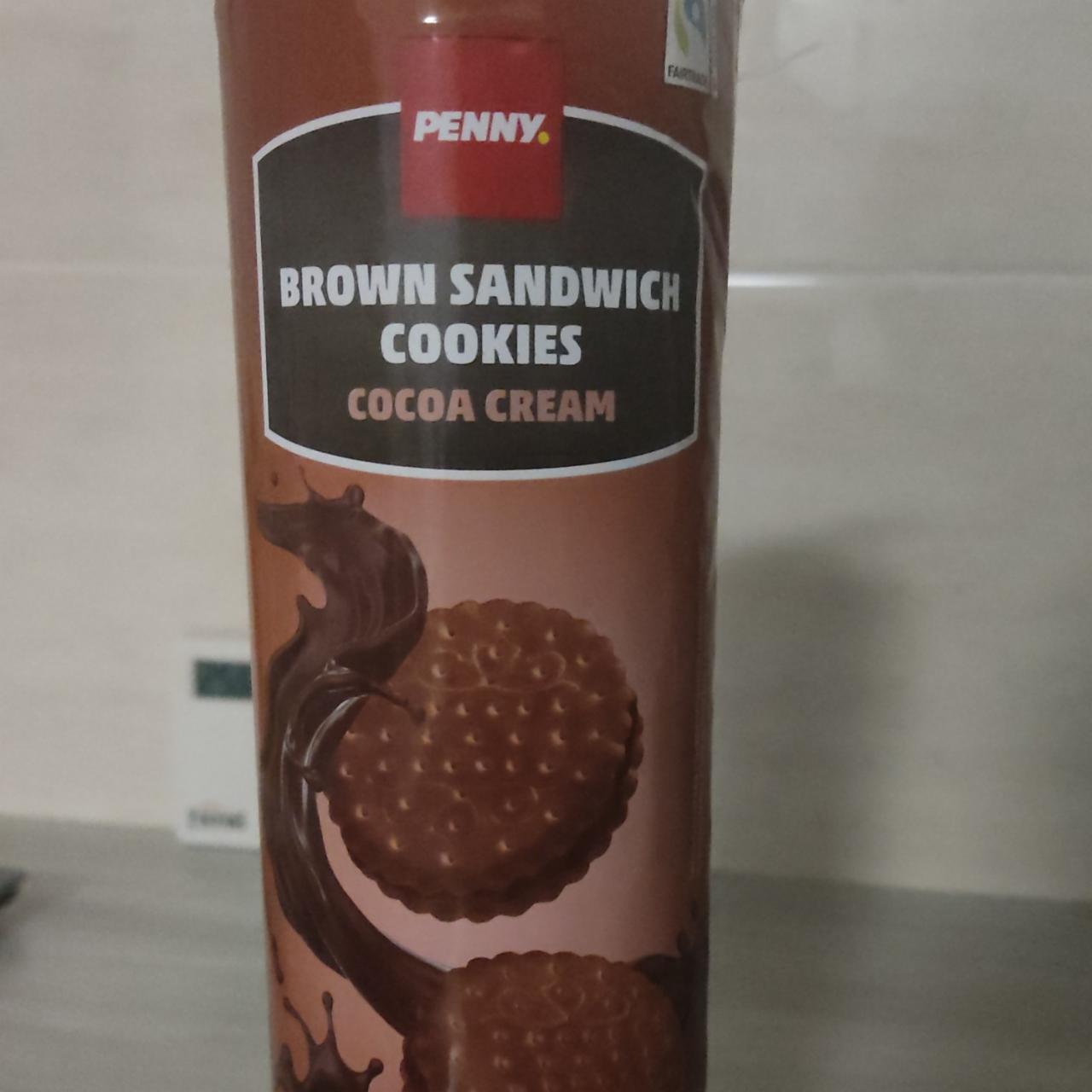 Фото - Печиво-сендвіч Brown Sandwich Cookies Cocoa Cream Penny