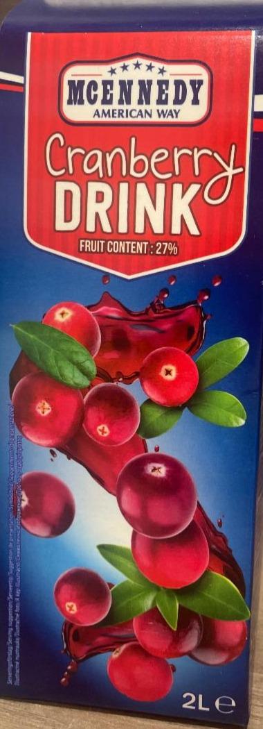 Фото - Cranberry drink 27% fruit Mcennedy American Way