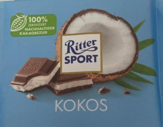 Фото - Шоколад молочний із кокосовою начинкою Ritter Sport