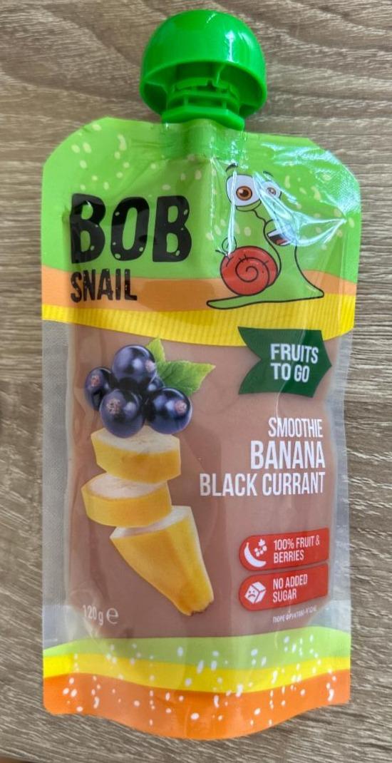 Фото - Пюре фруктово-ягідне Смузі банан-чорна смородина Bob Snail