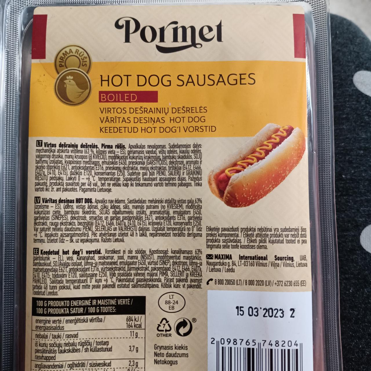 Фото - Сосиски для хот догу Hod Dog Sausages Pormet