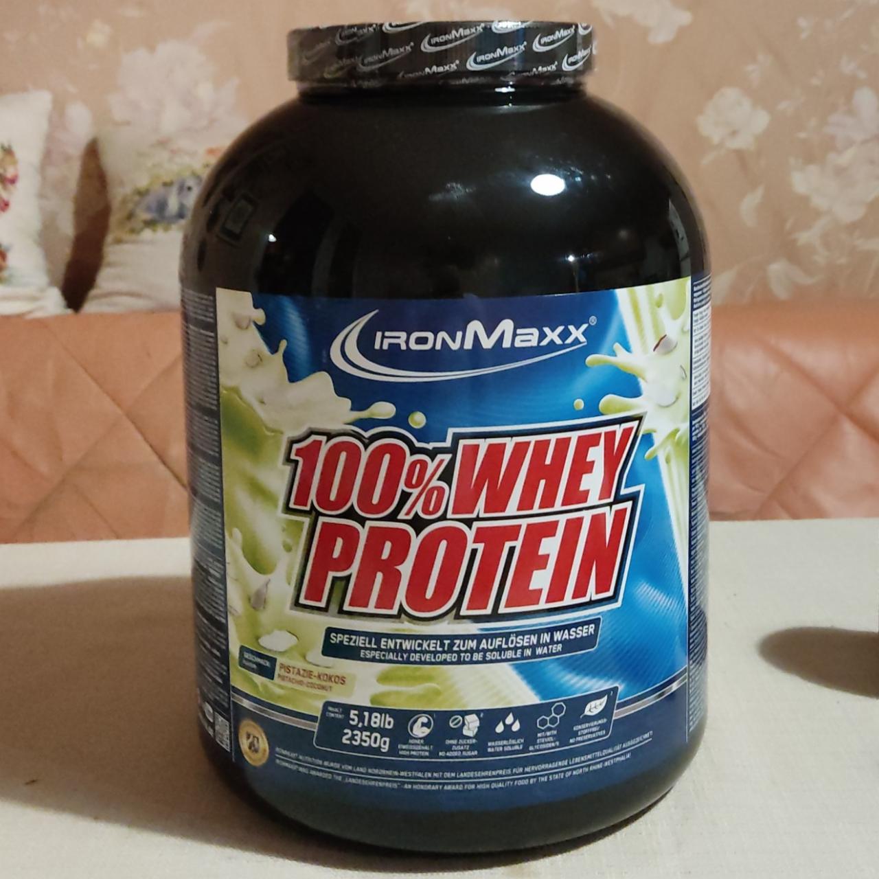 Фото - Протеїн 100% Whey Protein зі смаком фісташка-кокос IronMaxx