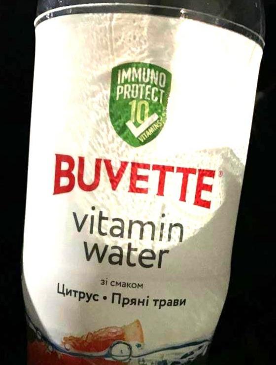 Фото - напій безалкогольний негазований Vitamin water зі смаком цитрусу та пряних трав Buvette