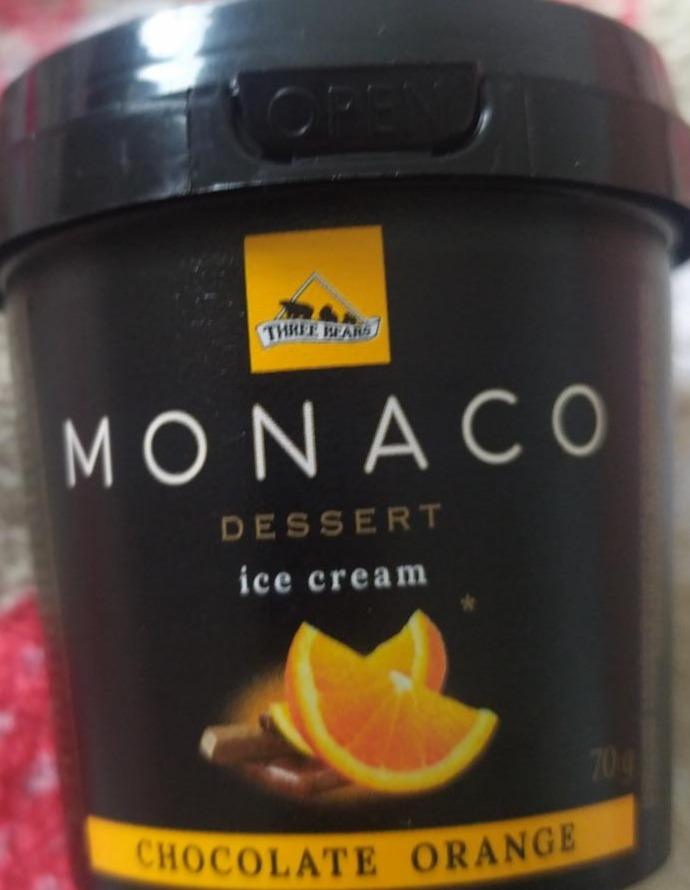 Фото - Морозиво Monaco Dessert Шоколадно-Апельсиновий Три ведмеді