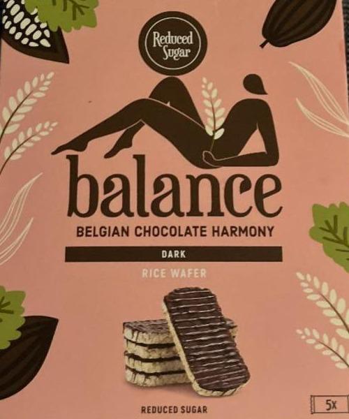 Фото - Вафлі темні рисові з бельгійським шоколадом Balance