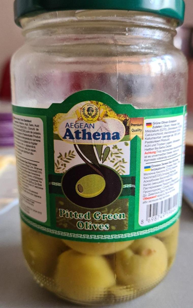 Фото - Оливки зелені Whole Green Olives Athena