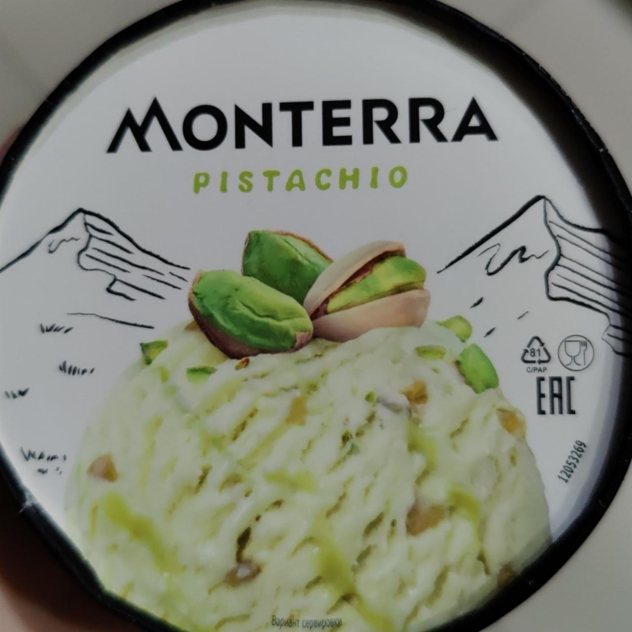 Фото - Морозиво пломбір з фісташками та фісташковим соусом Pistachio Monterra