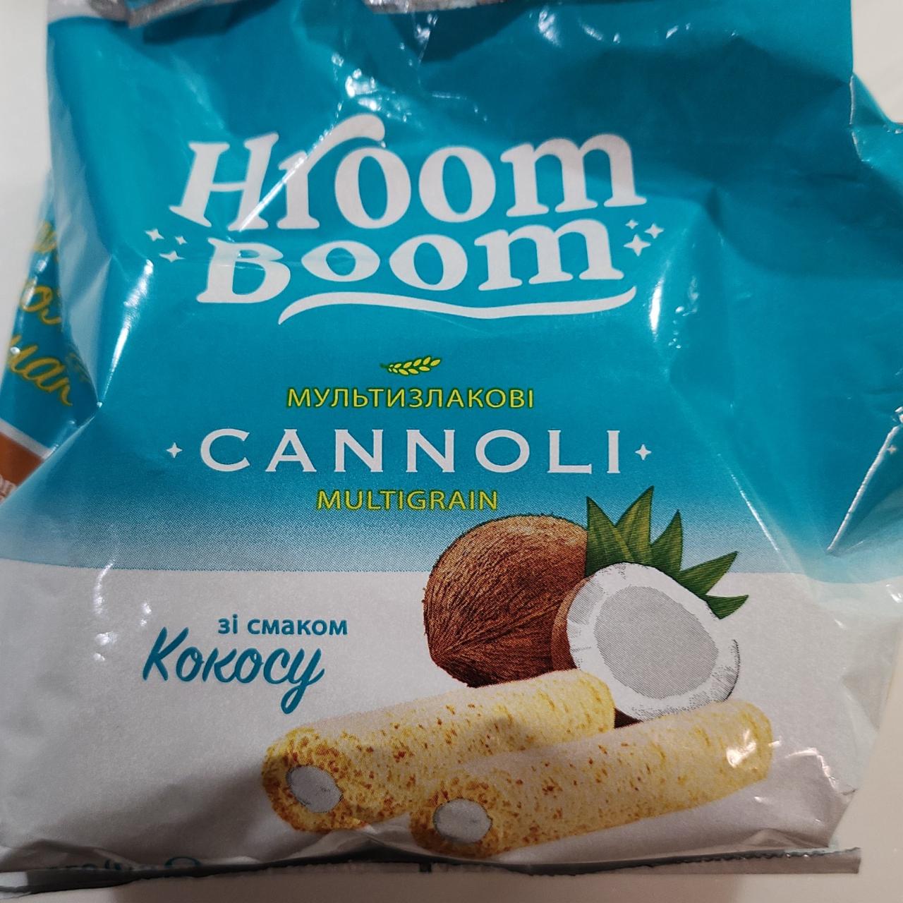 Фото - Трубочки мультизлакові зі смаком кокосу Cannoli Hroom Boom