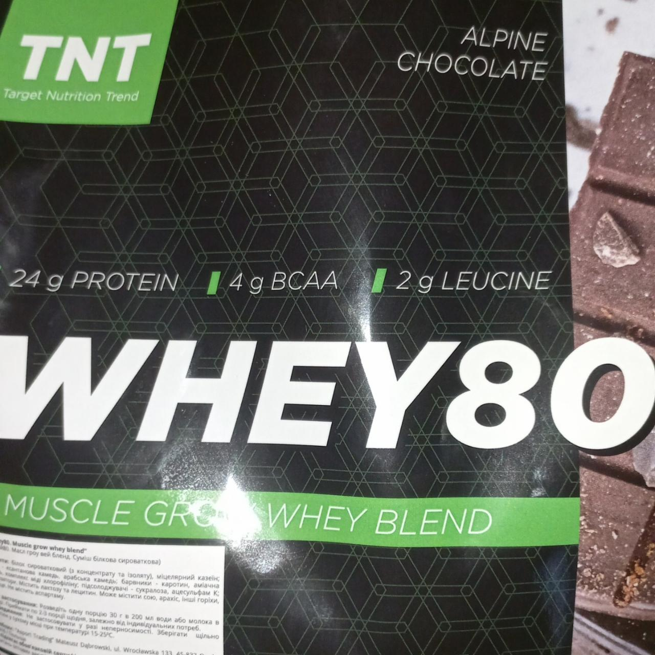 Фото - Сироватковий протеїн для росту м'язів WHEY 80 TNT Target Nutrition Trend POLAND