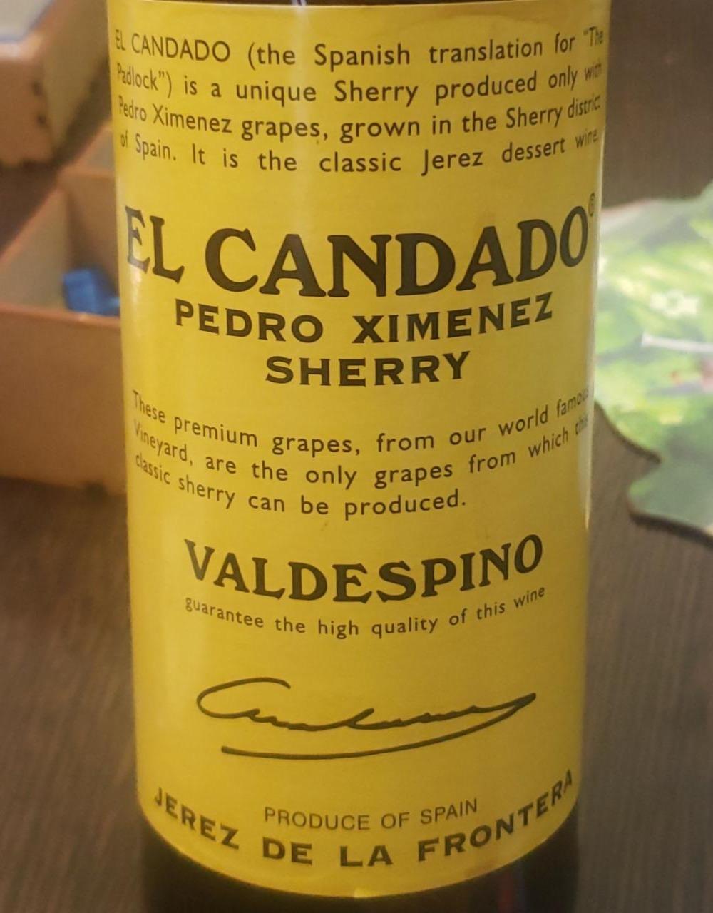 Фото - Вино червоне солодке 18% Pedro Ximinez El Candado Valdespino