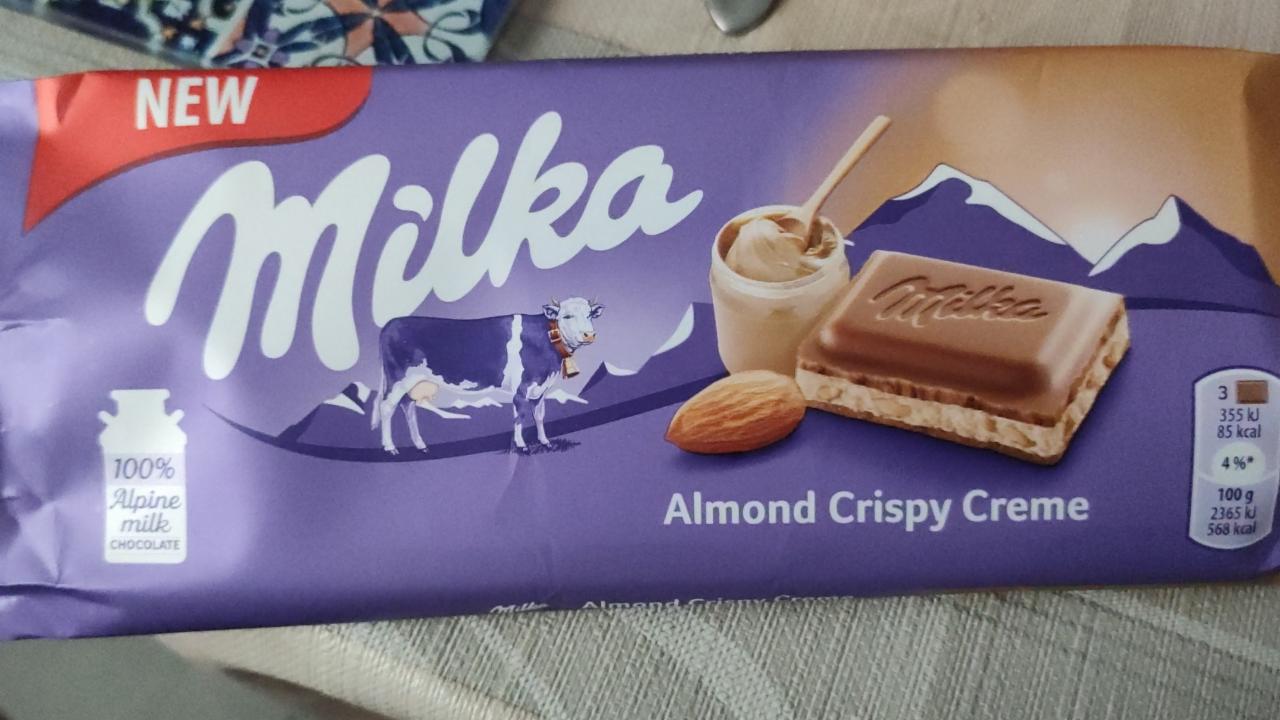 Фото - Шоколад Milka almond crispy Mondelez