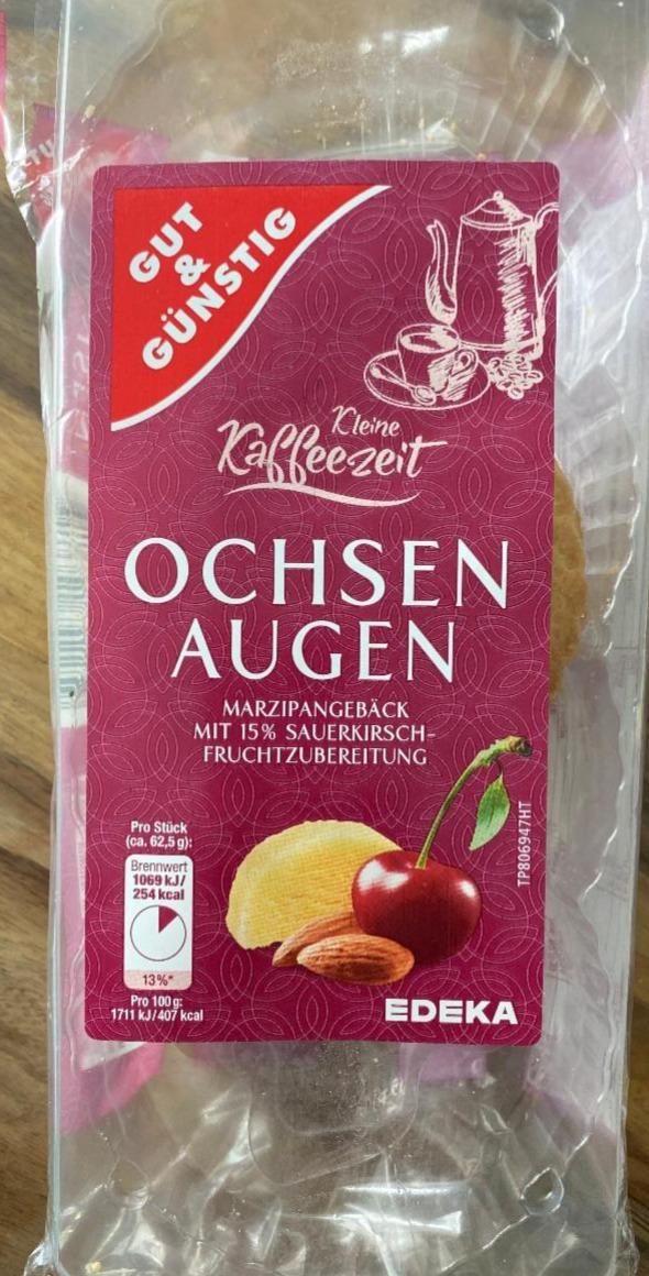 Фото - Печиво вишня-марципан Ochsen Augen Gut & Gunstig