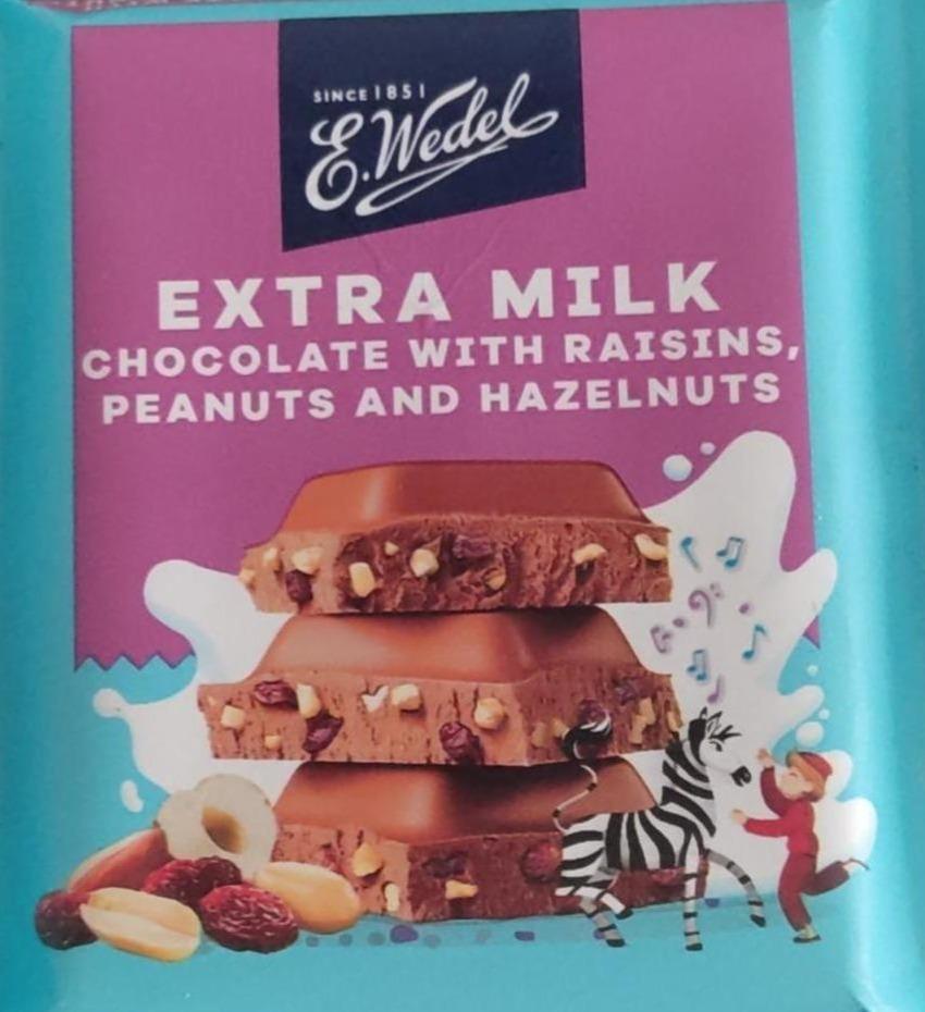 Фото - Шоколад екстра молочний з родзинками E.Wedel