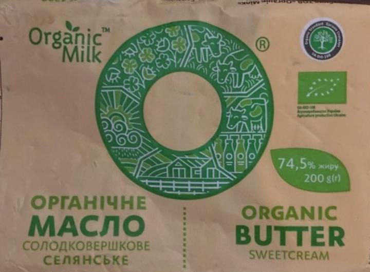 Фото - Органічне масло солодковершкове Селянське 74.5% Organic Milk