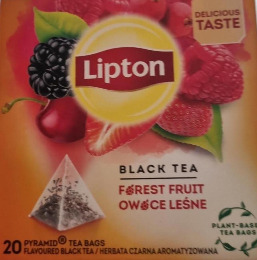 Фото - Чай чорний байховий ароматизований з гранулами ягід Forest Fruit Lipton