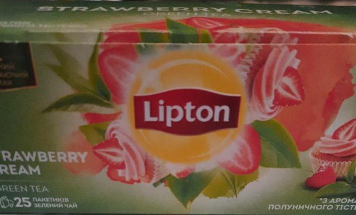 Фото - чай зелений Strawberry Cream Lipton
