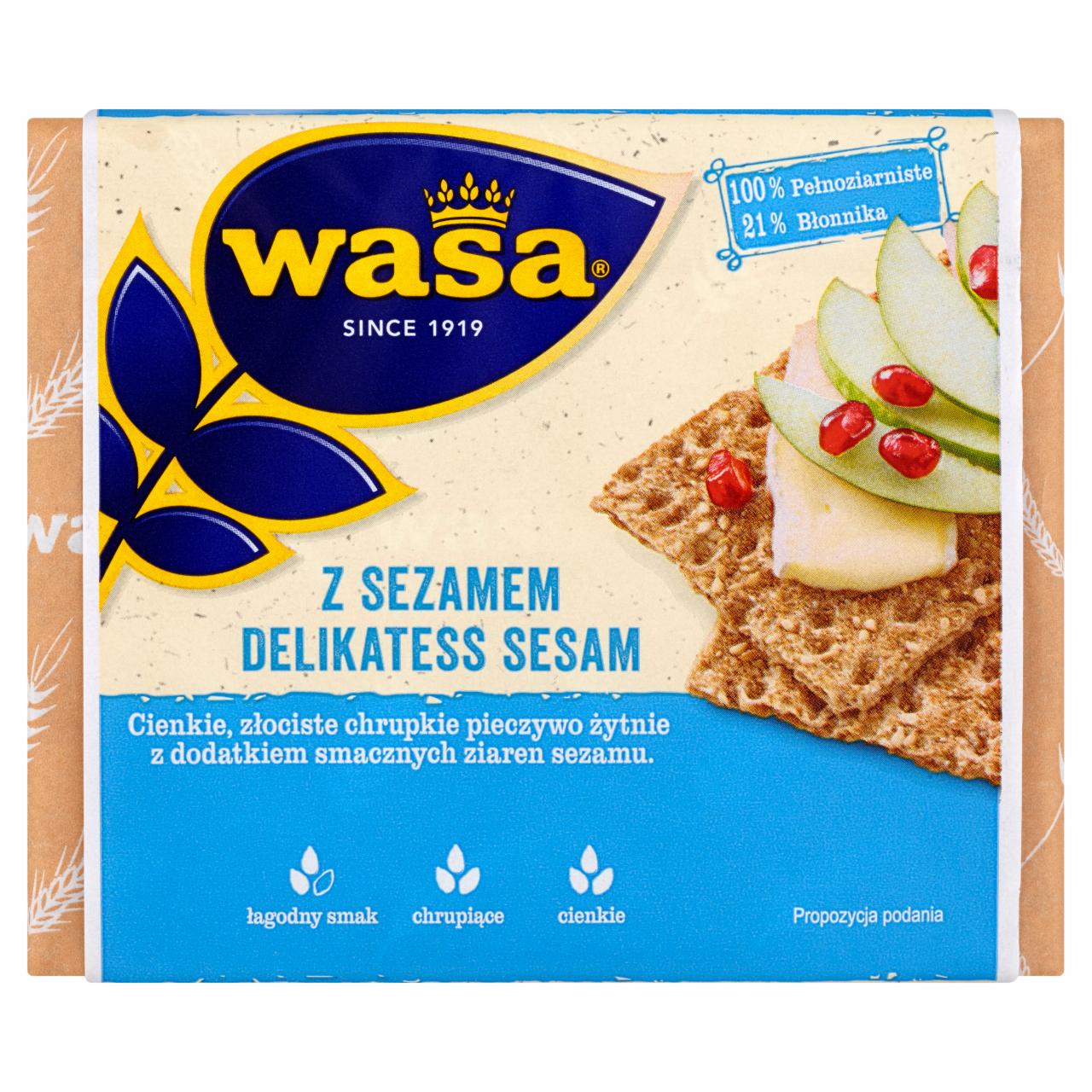 Фото - Wasa Delikatess Sesam Crispbread with Sesame