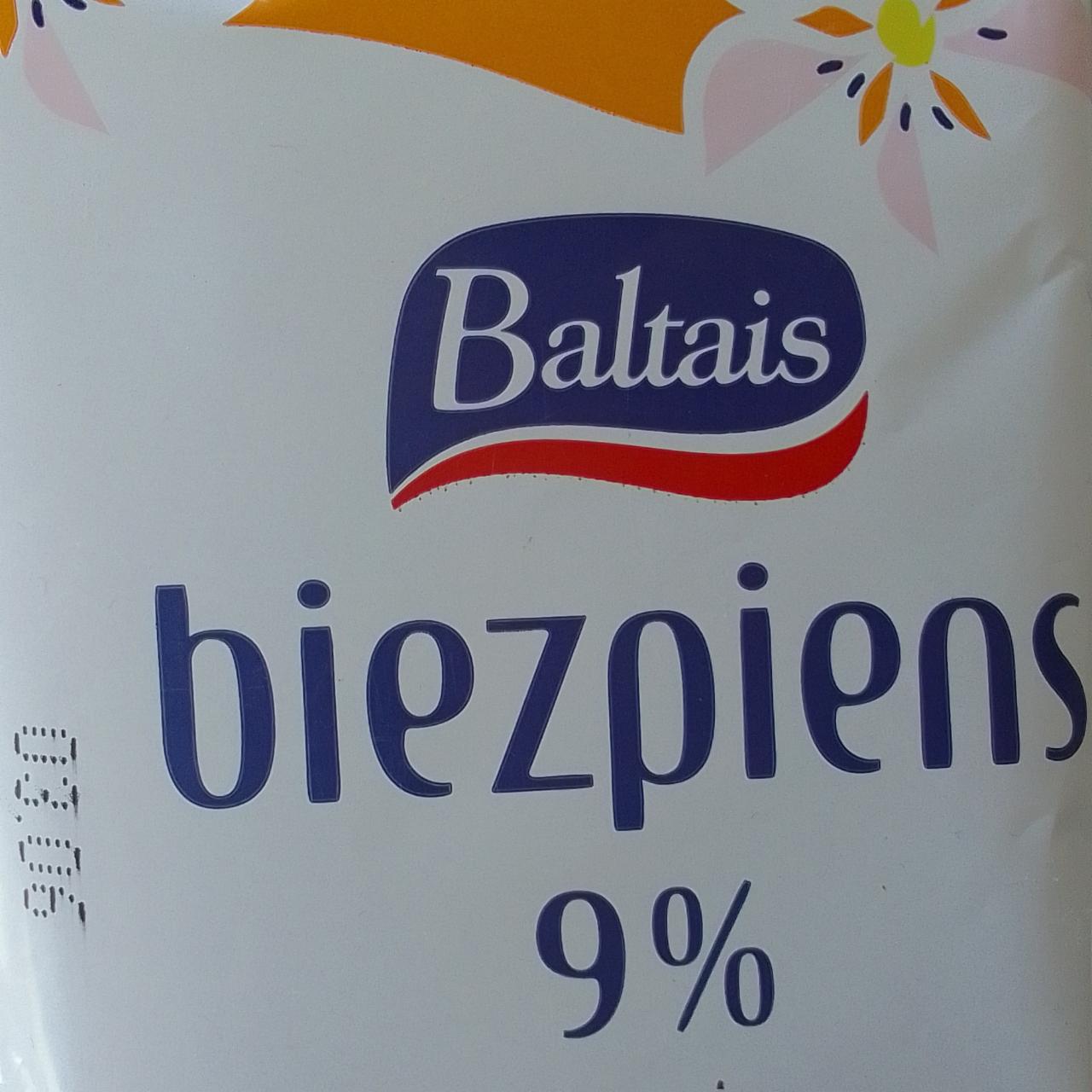 Фото - Сир кисломолочний 9% biezpiens Baltais
