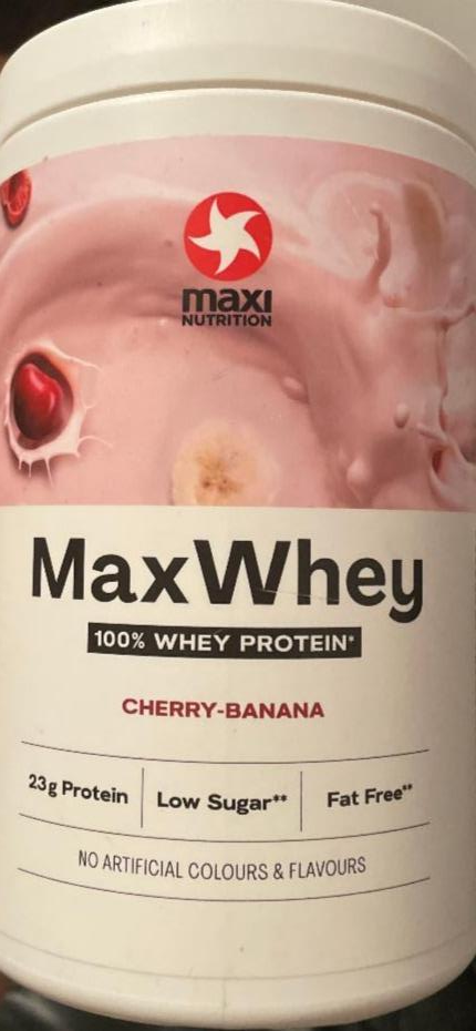 Фото - Протеїн Max Whey Вишня-Банан Maxi nutrition