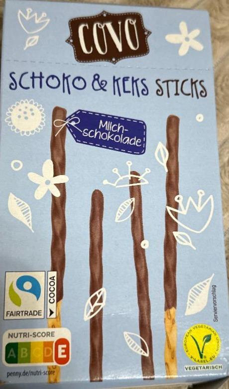 Фото - Schoko & keks sticks milchschokolade Covo