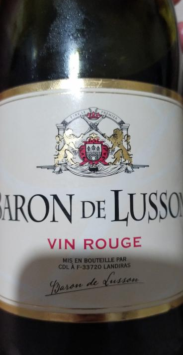 Фото - вино виноградне слотове сухе червоне Baron de Lusson