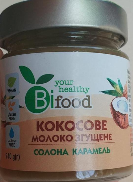 Фото - Молоко згущене кокосове солона карамель Bi food