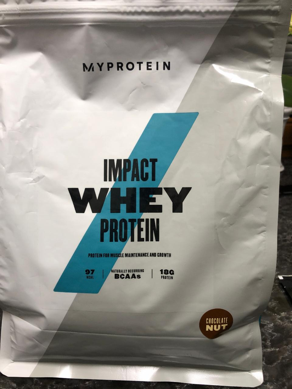 Фото - Протеїн зі смаком горіх-шоколад Impact Whey Protein Chocolate Nut MyProtein