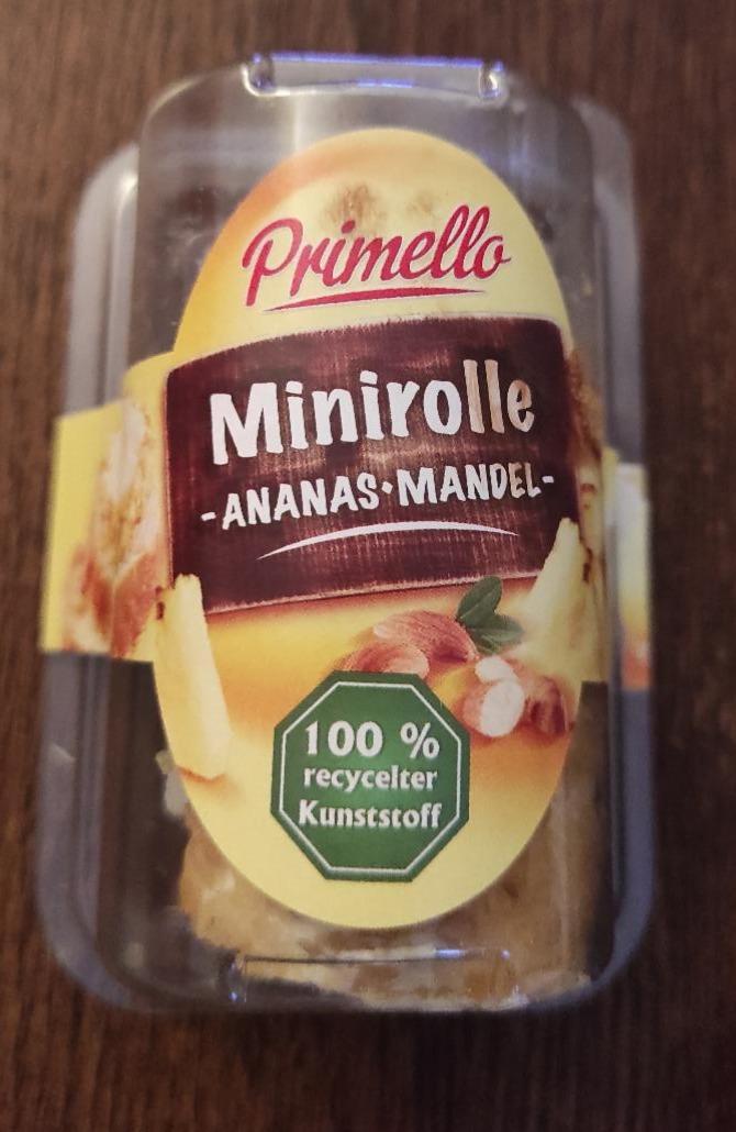 Фото - Рулет сирний 45% міні з ананасом та мигдалем Primello