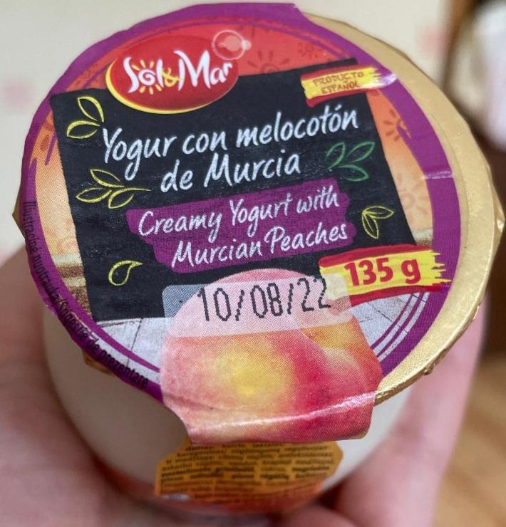 Фото - Вершковий йогурт з персиками 4.1% Sol&Mar