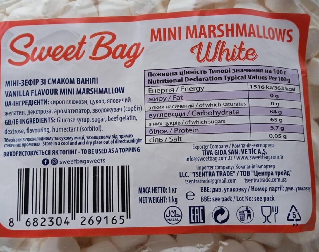 Фото - Міні-зефір зі смаком ванілі маршмелоу білий Sweet Bag