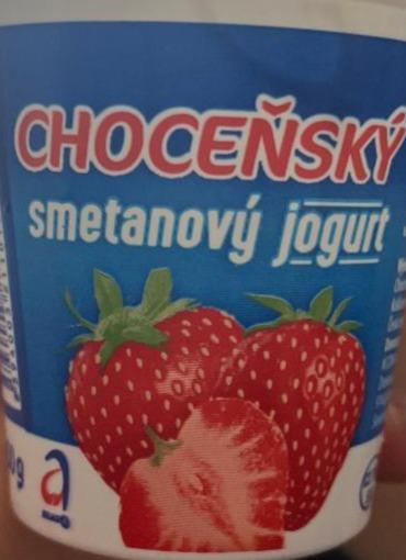 Фото - Choceňský smetanový jogurt jahodový Choceňská mlékárna