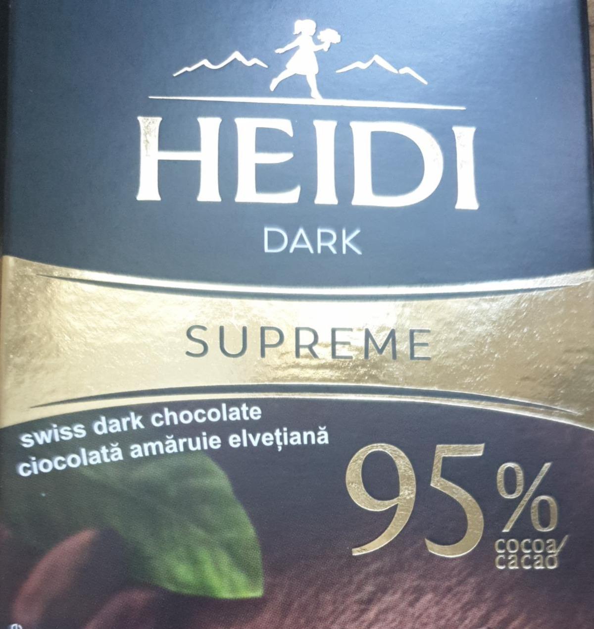 Фото - Шоколад темний Dark Supreme 95% Heidi