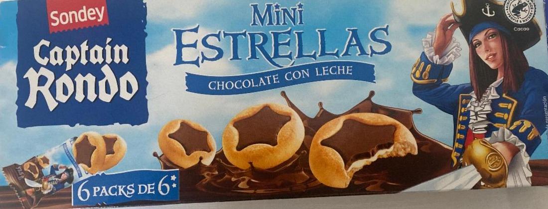 Фото - Печиво mini Estrellas chocolate con leche Captain Rondo Sondey