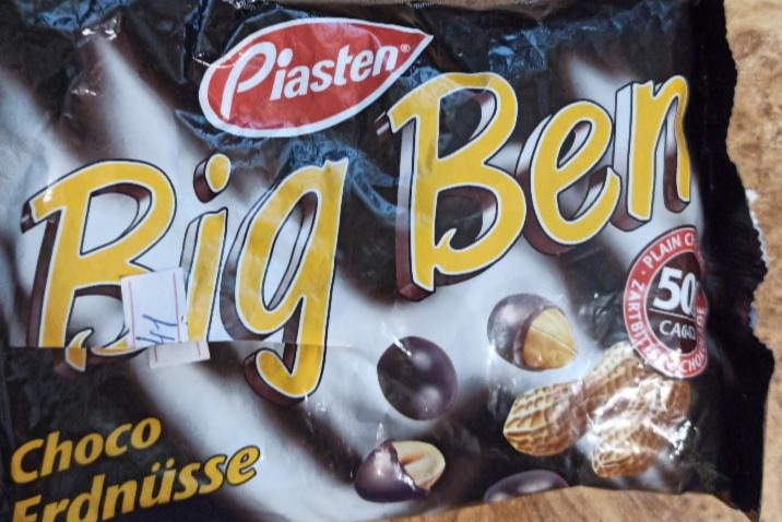 Фото - Big Ben Арахіс в чорному шоколаді Piasten