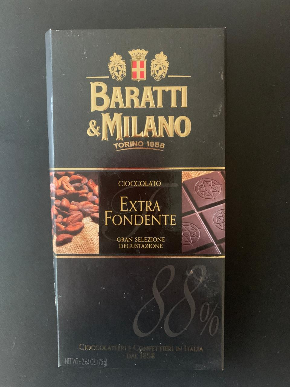 Фото - Шоколад чорний Extra Fondente Cioccolato Baratti & Milano