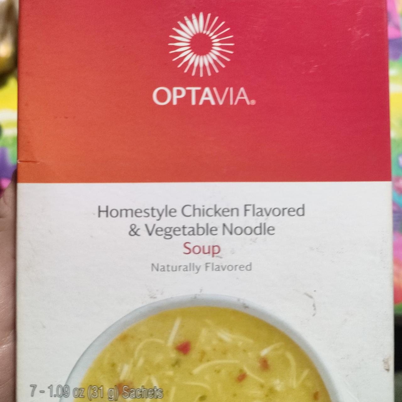 Фото - Homestyle chicken flavored and vegetable noodle soup Optavia