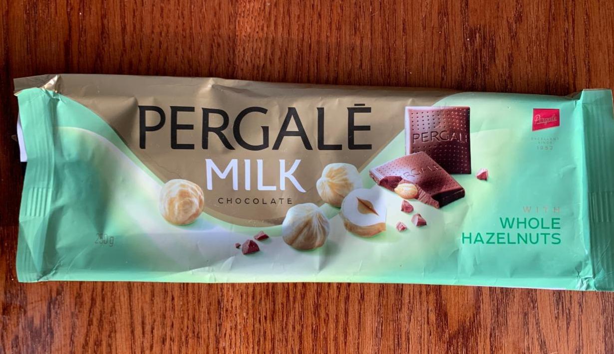 Фото - Шоколад молочний з цільним фундуком Pergale