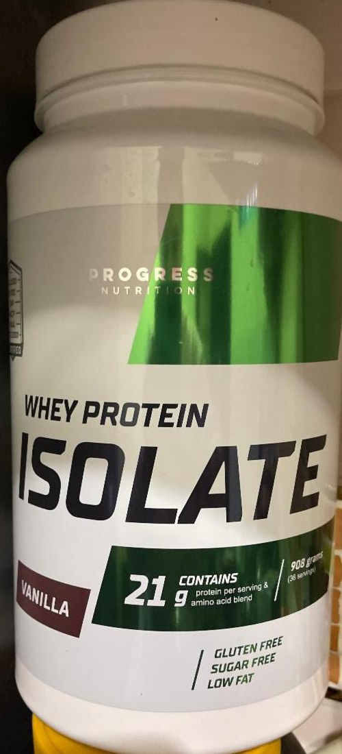 Фото - Протеїн сироватковий ізолят Ваніль Whey Protein Isolate Vanilla Progress Nutrition
