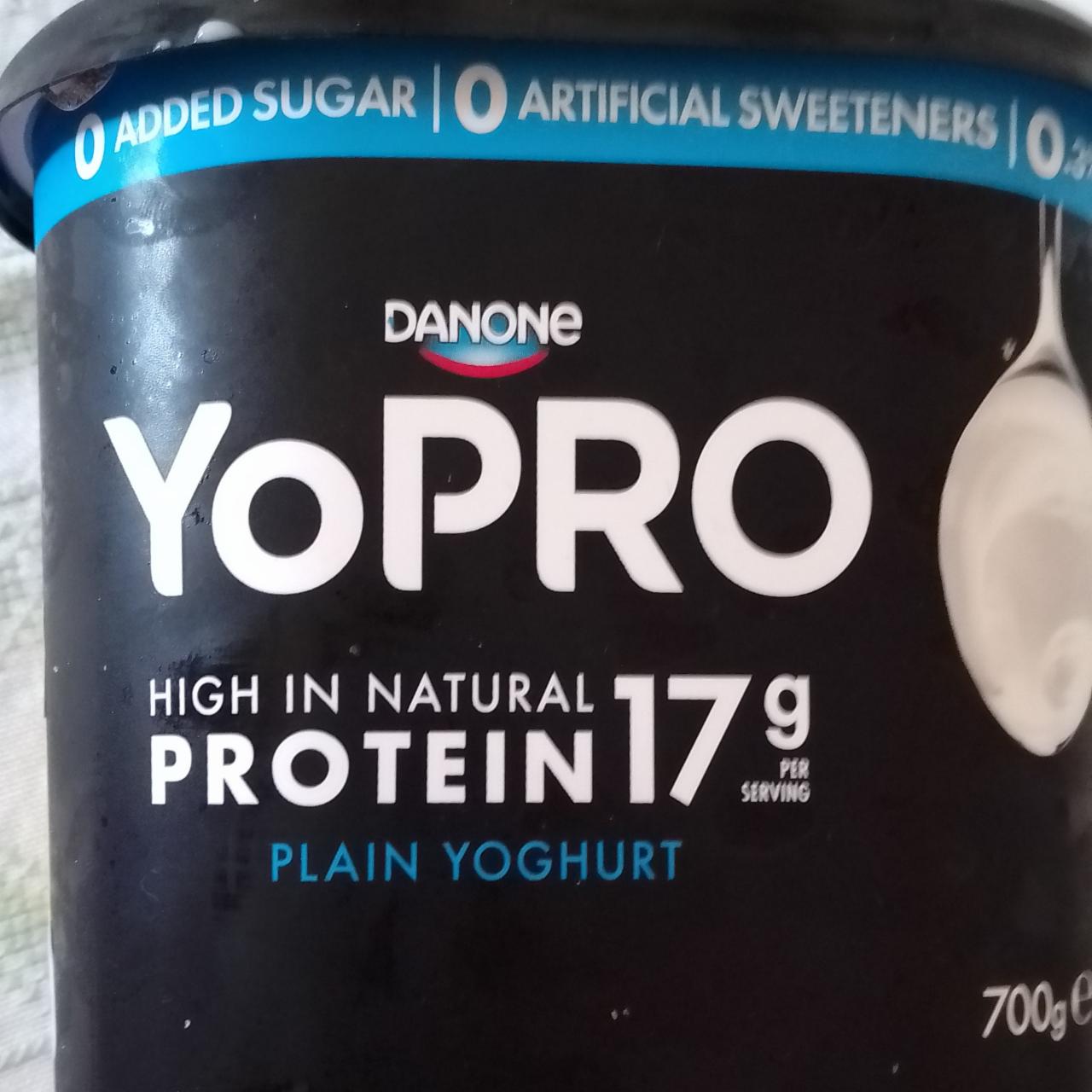 Фото - YoPRO proteine plain yoghurt Danone